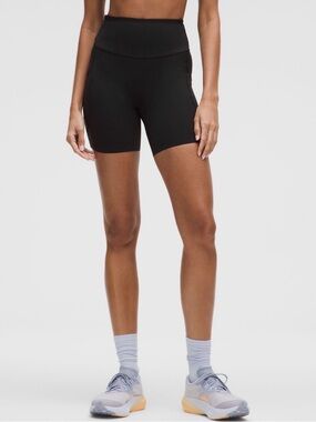 Lululemon Fast and Free High Rise Short 6” Black Sz 12 NWT